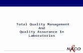 P1 Total Quality Management And Quality Assurance In Laboratories.