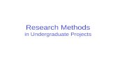 Research Methods in Undergraduate Projects. undergraduate projects2 What is the point of doing a final year project? You may find the idea of a dissertation.