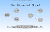 Prof. Avner Kalay - Options and Futures The Binomial Model $100 $120 $90 C100 = ? $20 $0 Strategy: Buy 1 stock sell 1.5 calls.