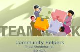Community Helpers Tricia Rhodehamel. ED 417.. Community Helpers. Unit: Community Helpers. Lessons: Community Helpers Overview. Doctor. Police Officer.