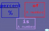percent % A number of is IS THE PERCENT GIVEN? YES OR NO?