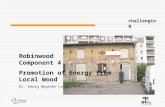 Robinwood Component 4 Promotion of Energy from Local Wood Dr. Georg Wagener-Lohse, CEBra Cottbus challenging.