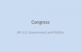 Congress AP U.S. Government and Politics. Historical Roots of Congress Article I of the U.S. Constitution describes the structure of the legislative branch.