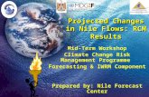 Projected Changes in Nile Flows: RCM Results Mid-Term Workshop Climate Change Risk Management Programme Forecasting & IWRM Component Prepared by: Nile.