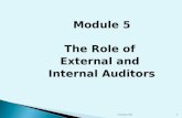 Module 5 The Role of External and Internal Auditors Convery 20131.