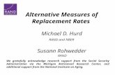 Alternative Measures of Replacement Rates Michael D. Hurd RAND and NBER Susann Rohwedder RAND We gratefully acknowledge research support from the Social.
