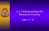 1.2 Understanding the Research Process pages 17 – 24.