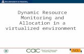Dynamic Resource Monitoring and Allocation in a virtualized environment.