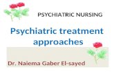 PSYCHIATRIC NURSING Psychiatric treatment approaches Dr. Naiema Gaber El-sayed.