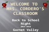 Back to School Night 2015-2016 Garnet Valley Middle School.