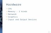 2-1 Hardware CPU Memory - 2 kinds Network Graphics Input and Output Devices.