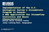 U.S. Department of the Interior U.S. Geological Survey Implementation of the U.S. Geological Survey’s StreamStats Program in Kansas— A Web Application.
