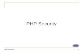 PHP Workshop ‹#› PHP Security. PHP Workshop ‹#› Two Golden Rules 1.FILTER external input Obvious.. $_POST, $_COOKIE, etc. Less obvious.. $_SERVER 2.ESCAPE.