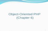 Object-Oriented PHP (Chapter 6) 1. Topics: OOP concepts – overview, throughout the chapter Defining and using objects Defining and instantiating classes.