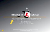 Geoff Barton Tuesday, October 20, 2015 Impact in iteracy: Download this presentation at  (Presentation number 97) (inc. meeting the.