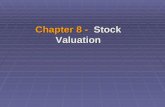 Chapter 8 - Stock Valuation. Security Valuation  In general, the intrinsic value of an asset = the present value of the stream of expected cash flows.
