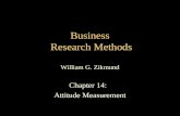 Business Research Methods William G. Zikmund Chapter 14: Attitude Measurement.