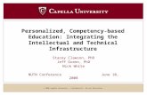 © 2008 Capella University - Confidential - Do not distribute Personalized, Competency-based Education: Integrating the Intellectual and Technical Infrastructure.