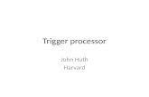 Trigger processor John Huth Harvard. NSW + TGC of BW’s track fitting track position (R,  ) d  : deviation of incidence angle from infinite pT muons.