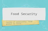 Causes of insecurity, from global to local Food Security.