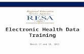 Electronic Health Data Training March 17 and 18, 2011.