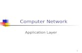 1 Computer Network Application Layer. 2 Creating a network app Write programs that run on different end systems and communicate over a network. e.g.,