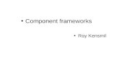 Component frameworks Roy Kensmil. Historical trens in software development. ABSTRACT INTERACTIONS COMPONENT BUS COMPONENT GLUE THIRD-PARTY BINDING.