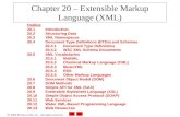 2004 Prentice Hall, Inc. All rights reserved. Chapter 20 – Extensible Markup Language (XML) Outline 20.1 Introduction 20.2 Structuring Data 20.3 XML.
