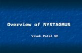 Overview of NYSTAGMUS Vivek Patel MD. OBJECTIVES Definition, description Neuroanatomical basis Instrinsic localizing value Representative cases Definition,