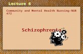 Lecture 6 Community and Mental Health Nursing-NUR 472 Schizophrenia.