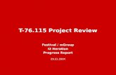 T-76.115 Project Review Festival / mGroup I2 Iteration Progress Report 29.11.2004.