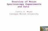 Overview of Meson Spectroscopy Experiments and Data Curtis A. Meyer Carnegie Mellon University.
