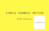 SIMPLE HARMOIC MOTION CCHS Physics. Facts of SHM SHM occurs when an object is vibrating at a single frequency and period PERIODOIC: when a vibration or.