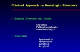 Clinical Approach to Neurologic Disorders Anatomic Pathophysiologic Phenomenologic Symptomatic Protective Curative Surgical.