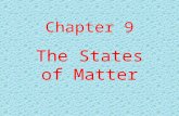 Chapter 9 The States of Matter Kinetic Theory Kinetic Energy – 1. energy of motion, 2. particles are in motion, 3. energy the substance has because of.