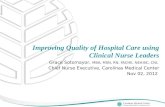 Improving Quality of Hospital Care using Clinical Nurse Leaders Grace Sotomayor, MBA, MSN, RN, FACHE, NEA-BC, CNL Chief Nurse Executive, Carolinas Medical.