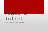 Romeo & Juliet Key Literary Terms. Drama! Drama is the specific mode of fiction represented in performance. (DRAMA IS FICTIONAL ACTING) The term comes.