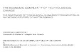 THE ECONOMIC COMPLEXITY OF TECHNOLOGICAL CHANGE THE GOVERNANCE OF TECHNOLOGICAL KNOWLEDGE FOR INNOVATION AS AN EMERGING PROPERTY OF SYSTEM DYNAMICS CRISTIANO.