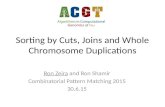 Sorting by Cuts, Joins and Whole Chromosome Duplications Ron Zeira and Ron Shamir Combinatorial Pattern Matching 2015 30.6.15.