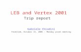 LEB and Vertex 2001 Trip report Gabriele Chiodini Fermilab, October 15, 2001 – Monday pixel meeting.