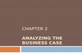CHAPTER 2 ANALYZING THE BUSINESS CASE. Chapter Objectives 2  Explain the concept of a business case and how a business case affects an IT project  Describe.