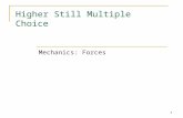 1 Higher Still Multiple Choice Mechanics: Forces.