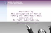 Accelerating the development of faster acting and affordable drug combinations to fight tuberculosis.