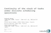 October 21, 2015 Keith Francois CNRS Continuity of the stack of tasks under discrete scheduling operations Francois Keith (CNRS-UM2 LIRMM, France – CNRS-AIST.