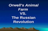 Orwell’s Animal Farm VS. The Russian Revolution. Russian Society Russia was in an appalling state of poverty while the Tsar lived in luxury. There was.