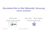 May 15, 2002Stanford Networking Seminar Associative Peer to Peer Networks: Harnessing Latent Semantics Edith Cohen AT&T Labs-research Amos Fiat Haim Kaplan.