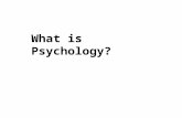 What is Psychology?. 6 Major theoretical perspectives “Theoretical Perspective” General orienting assumptions about psychology Can be grouped into 6 very.