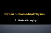 Option I – Biomedical Physics 2. Medical Imaging.