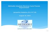 Methodist Hospitals Revenue Cycle Process Improvement Jacqueline Hoekema, B.S. R.T. (R) August 10, 2015.