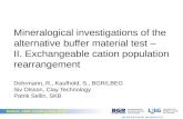 Malmö, ABM meeting May 2012 Mineralogical investigations of the alternative buffer material test – II. Exchangeable cation population rearrangement Dohrmann,